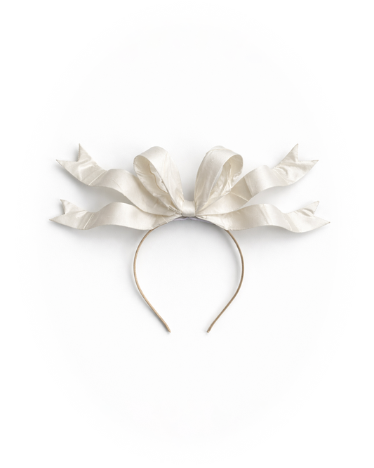 Porcelain Mini Ribbon Headpiece