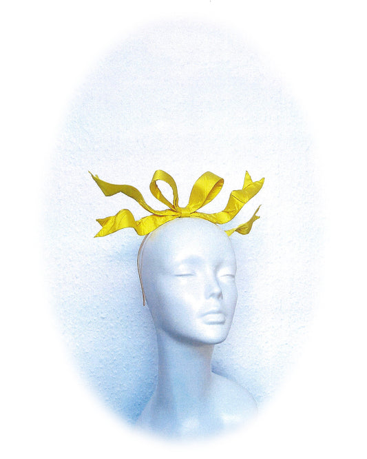 Canary Mini Ribbon Headpiece