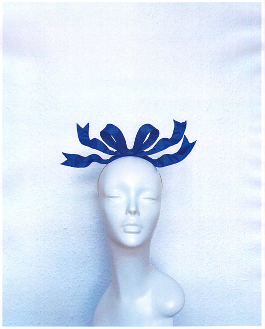 Cobalt Mini Ribbon Headpiece