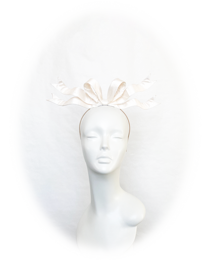Porcelain Ribbon Headpiece